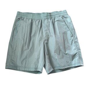 VRST men's L 7" aqua dust unlined water repellent UPF 50 pull on nylon shorts
